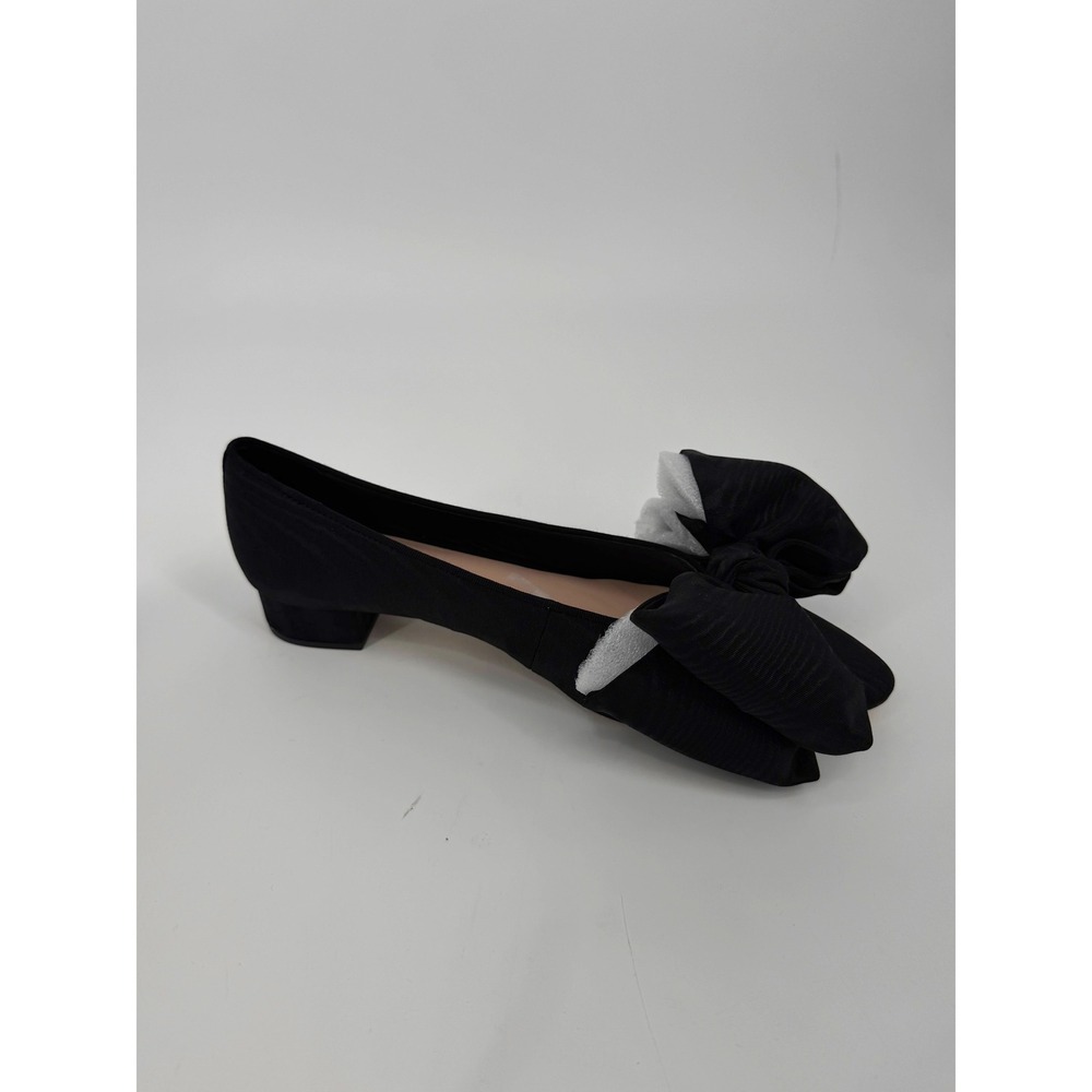 NEW Loeffler Randall Black Noa Grosgrain Bow Pointed Toe Block Heel Pumps 9.5 B - Picture 11 of 14